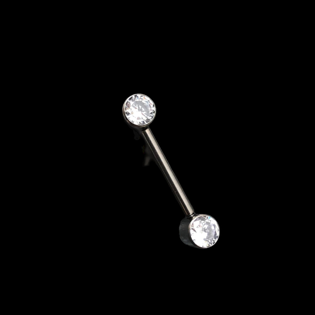 Brustwarzenpiercing "Swarovski" Silber