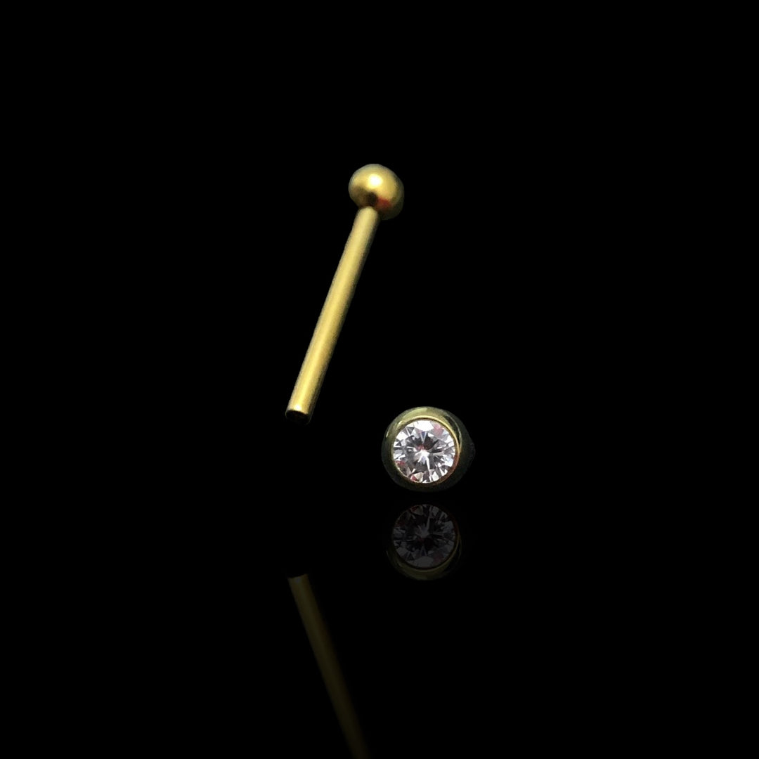 Zungenpiercing "Swarovski" Gold