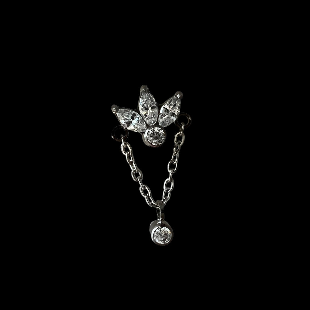 Aufsatz "Lotus Chain” Gewindelos Swarovski