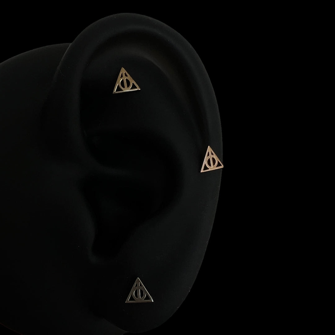 Echtgoldaufsatz "Deathly Hallows"