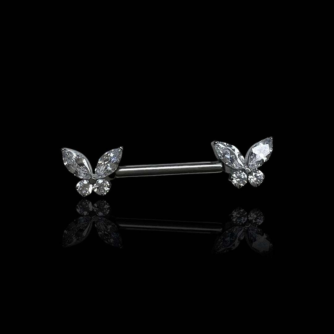 Brustwarzenpiercing "Butterfly" Gewindelos