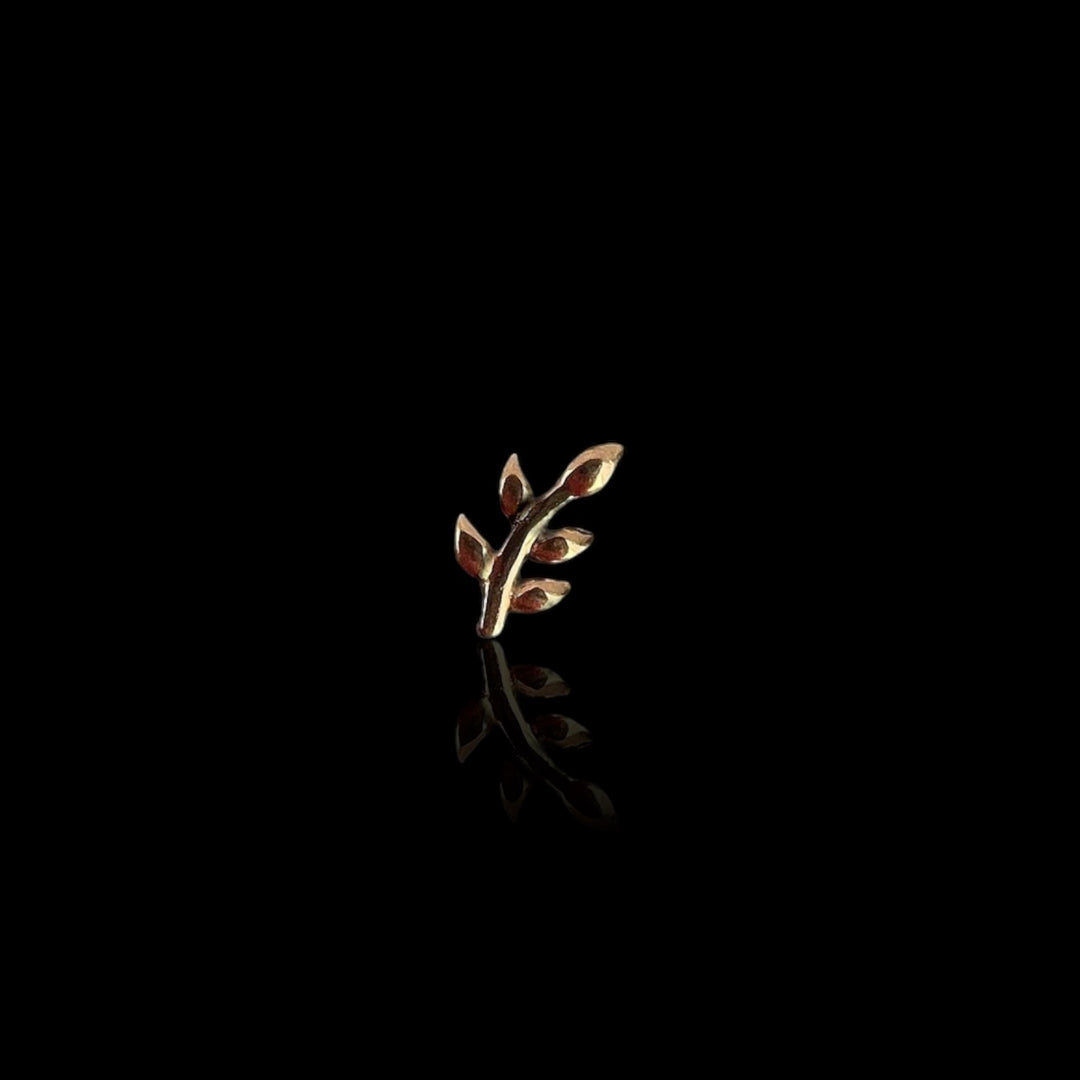 Echtgoldaufsatz "Filigree Leaf”