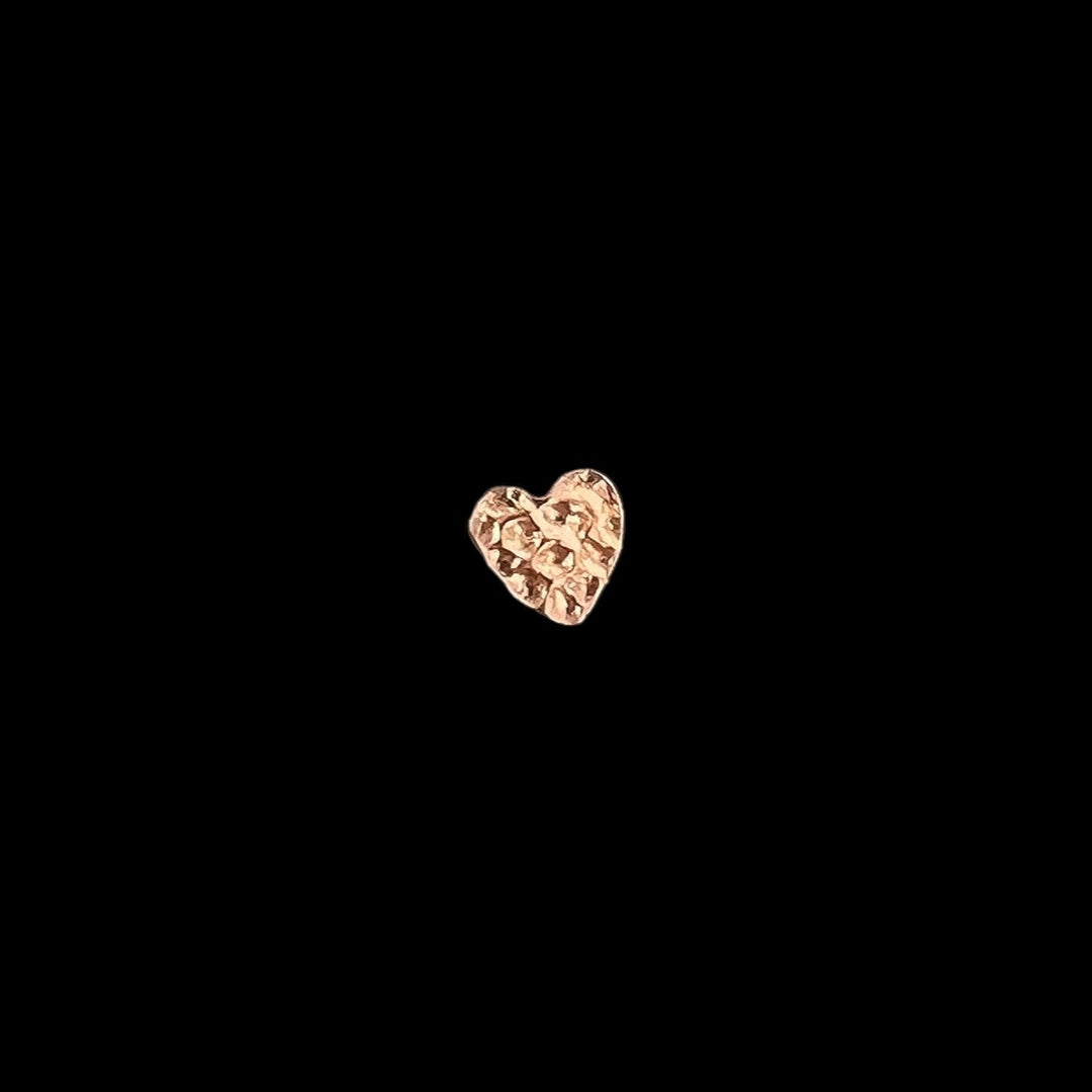 Echtgoldaufsatz " Hammered Heart"