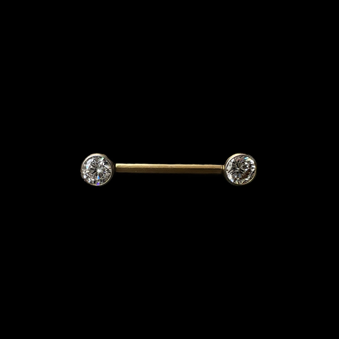 Brustwarzenpiercing"Glamorous Gold” Gewindelos