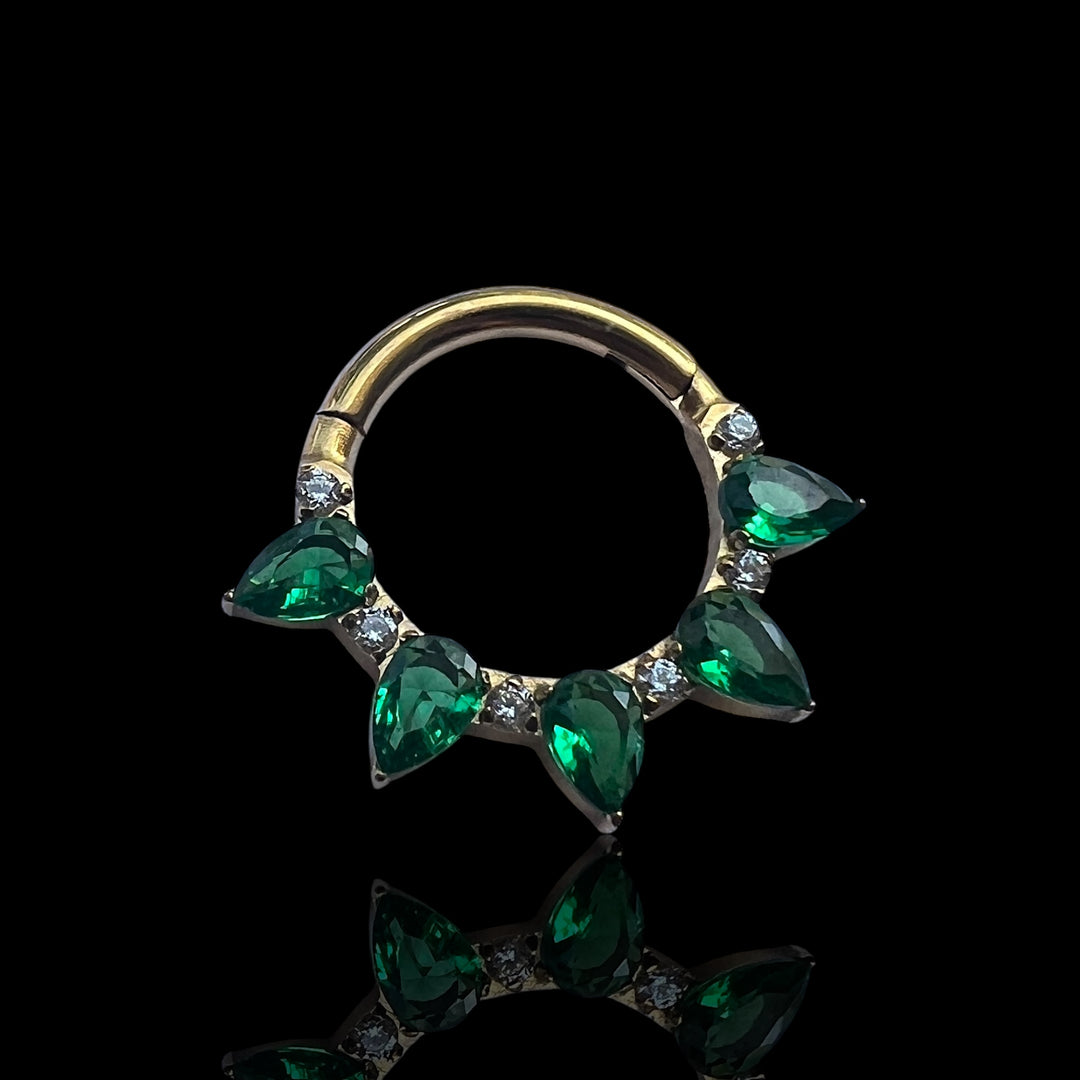 Ring"Emerald Blossom"