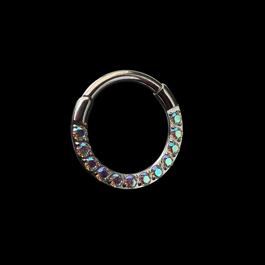 Ring "Pave Front Aurora Borealis"