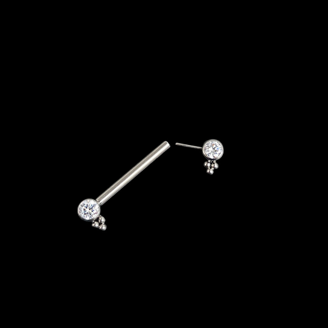 Brustwarzenpiercing"Bohème” Gewindelos