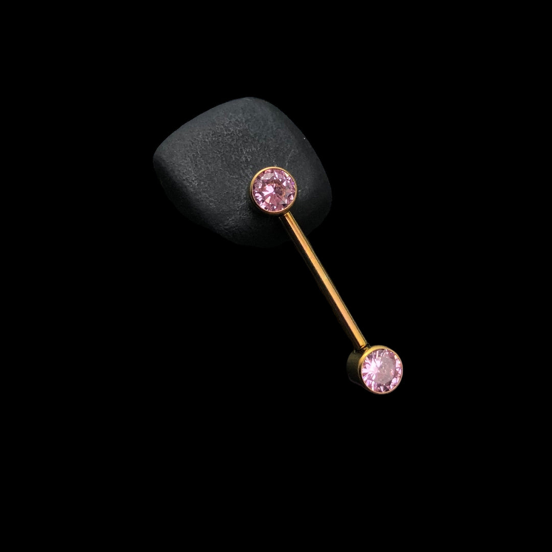 Brustwarzenpiercing "Swarovski" Roségold