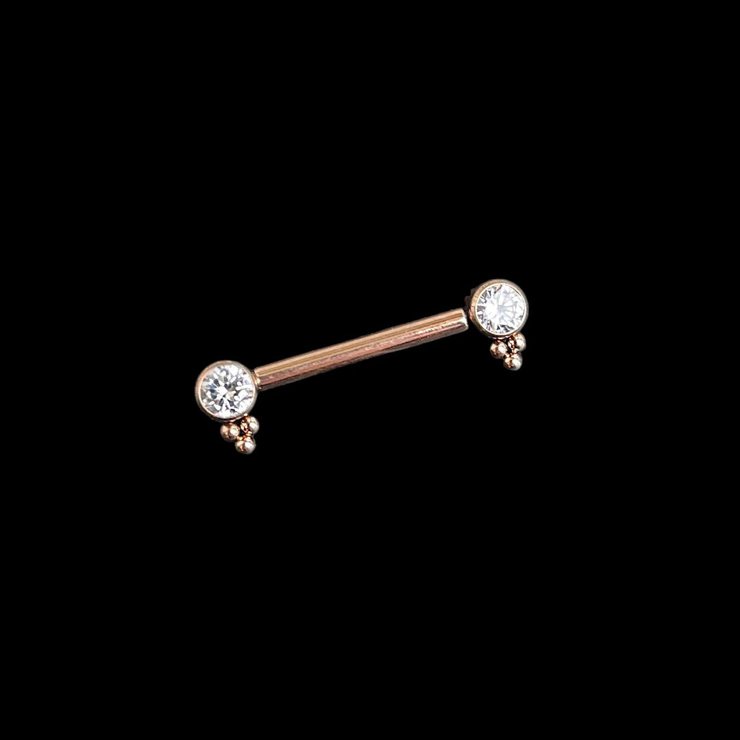 Brustwarzenpiercing"Bohème” Gewindelos